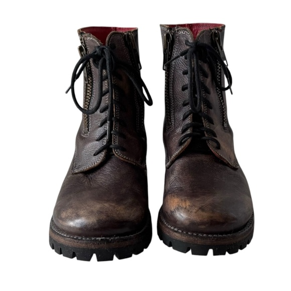 Bed Stu Distressed Brown Ankle Boots - Picture 4 of 12